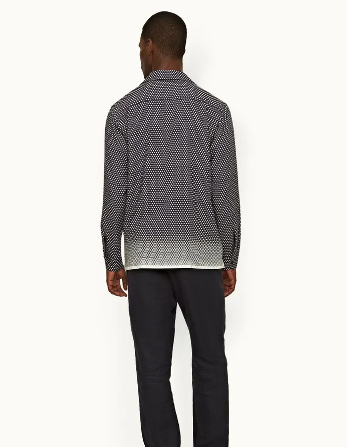 Men Orlebar Brown Shirts Ridley Night Iriswhite