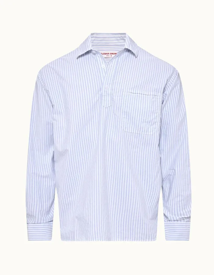 Men Orlebar Brown Shirts Shanklin Light Island Skywhite