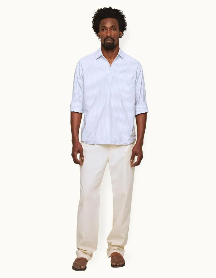 Men Orlebar Brown Shirts Shanklin Light Island Skywhite