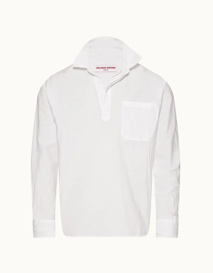 Men Orlebar Brown Shirts Shanklin White