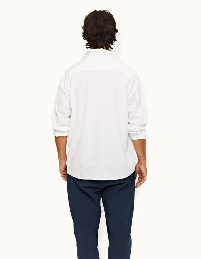 Men Orlebar Brown Shirts Shanklin White