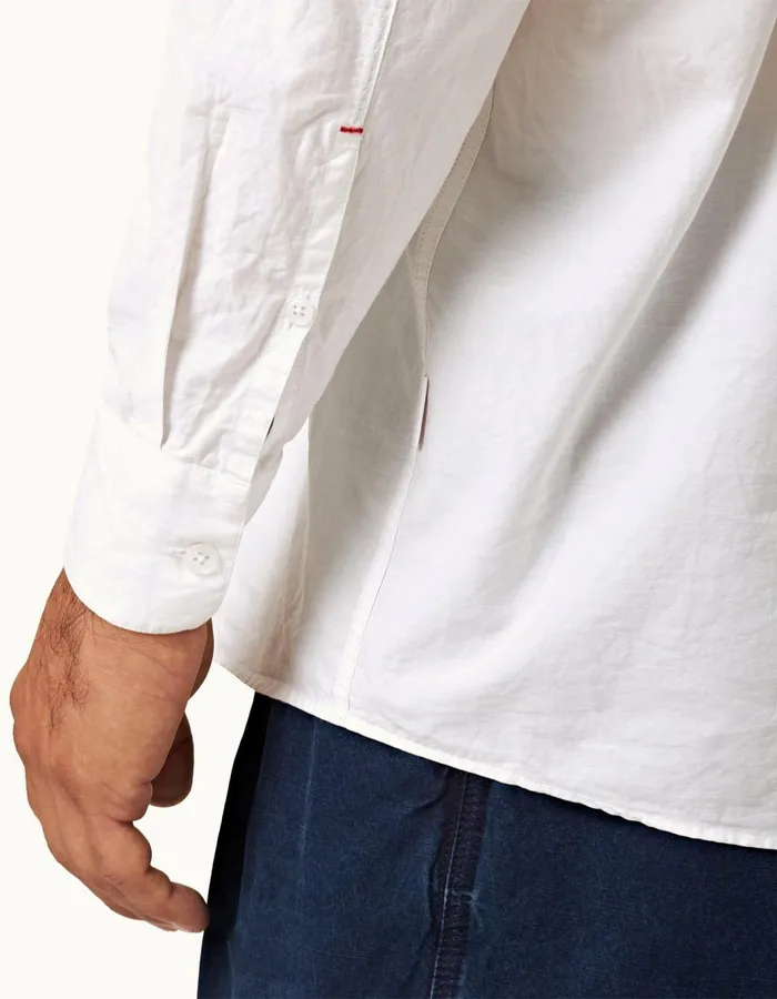 Men Orlebar Brown Shirts Shanklin White