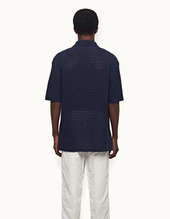 Men Orlebar Brown Shirts Thomas Night Iris