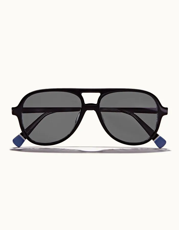 Men Orlebar Brown Sunglasses Estoril Blackshiny Steel