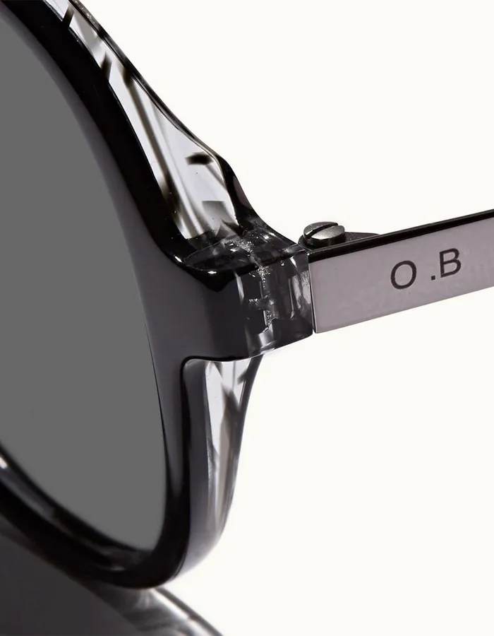 Men Orlebar Brown Sunglasses Estoril Blackshiny Steel