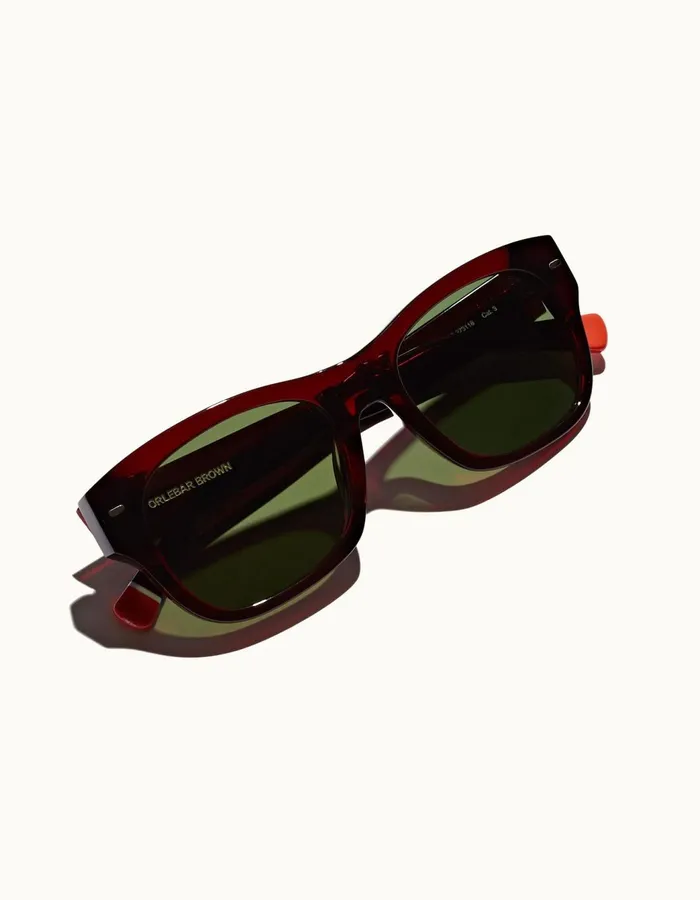 Men Orlebar Brown Sunglasses Nerano Burgundy