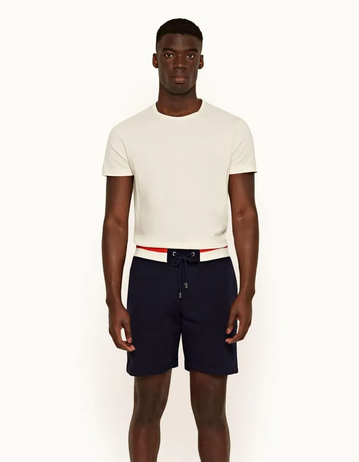Men Orlebar Brown Sweats Afador Stripe Navy