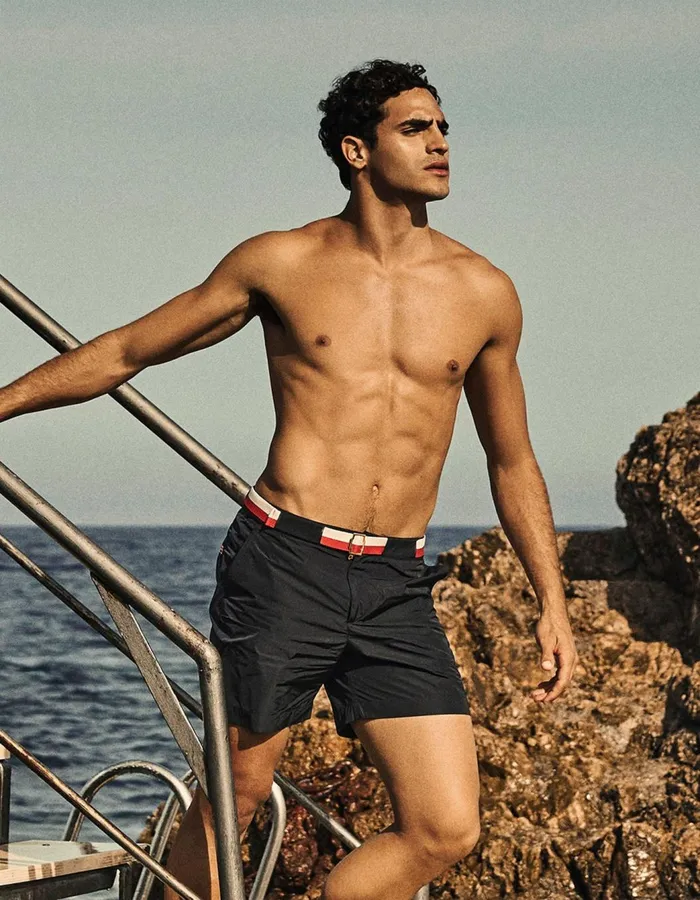 Men Orlebar Brown Sweats Afador Stripe Navy