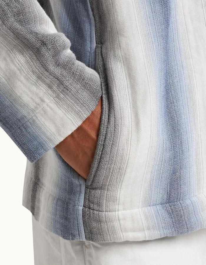 Men Orlebar Brown Sweats Benham Stripe Matchstickblue Depths
