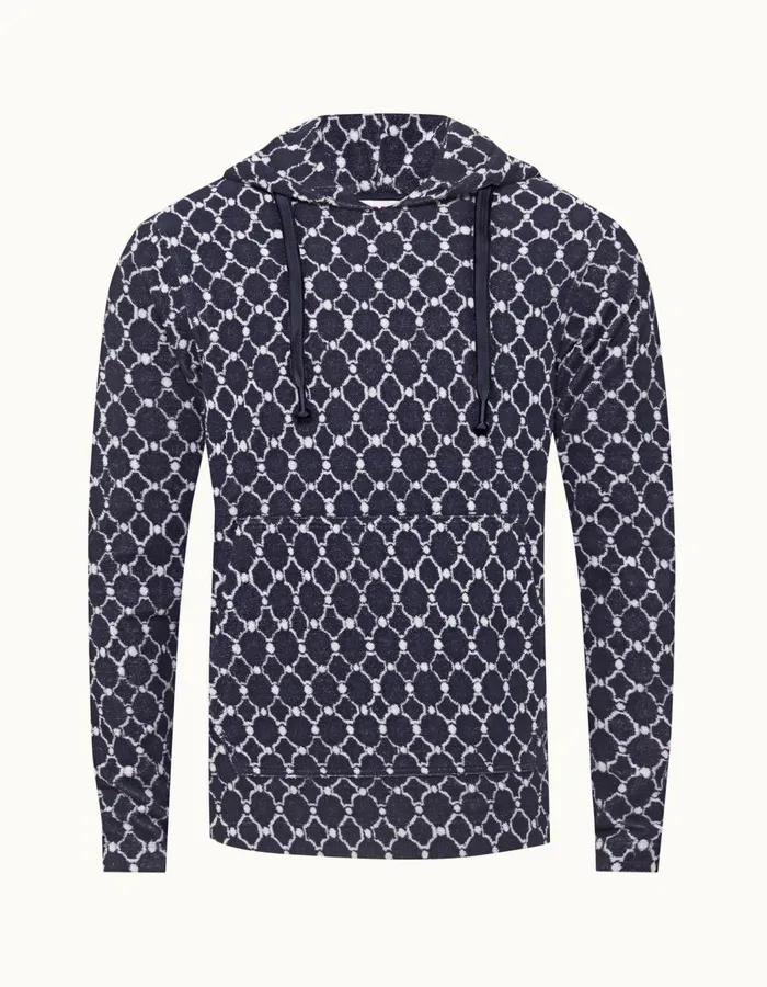 Men Orlebar Brown Sweats Blaine Towelling Midnight Navy