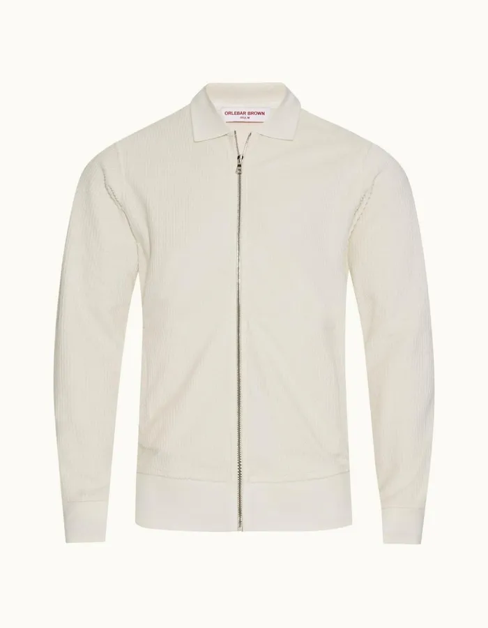 Men Orlebar Brown Sweats Brendon Towelling White Sand