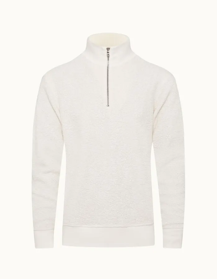 Men Orlebar Brown Sweats Isar Cashmere White Sand