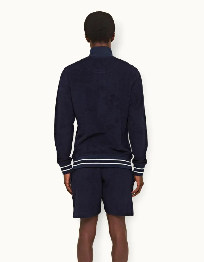 Men Orlebar Brown Sweats Isar Towelling Navy