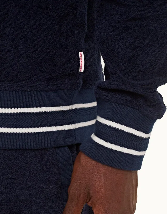 Men Orlebar Brown Sweats Isar Towelling Navy