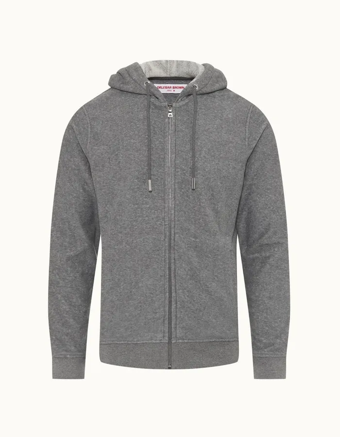 Men Orlebar Brown Sweats Mathers Binding Piranha Grey Marl