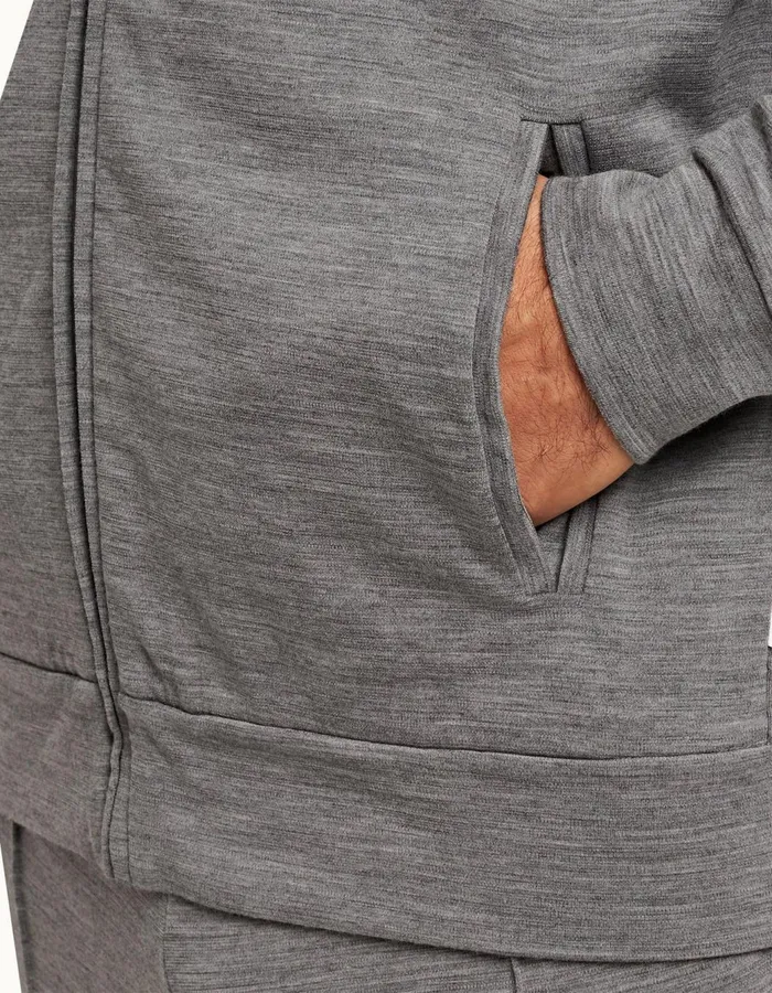 Men Orlebar Brown Sweats Mathers Merino Grey Melange