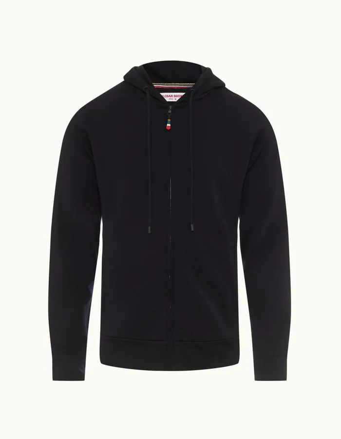 Men Orlebar Brown Sweats Mathers Merino Night Iris