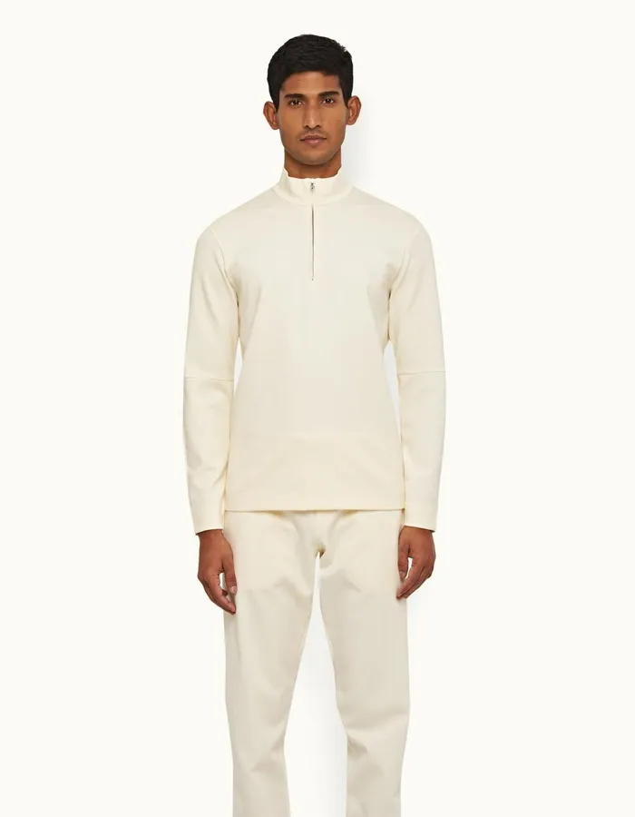 Men Orlebar Brown Sweats Neilson Ice Wool Sea Mist