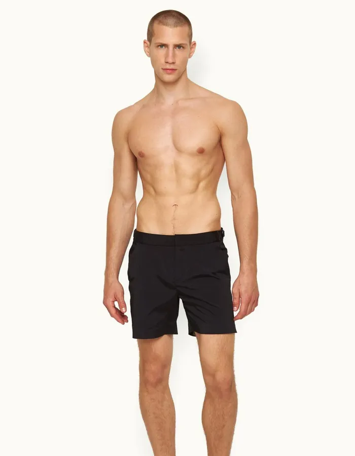 Men Orlebar Brown Swim Shorts Bulldog Bonded Black
