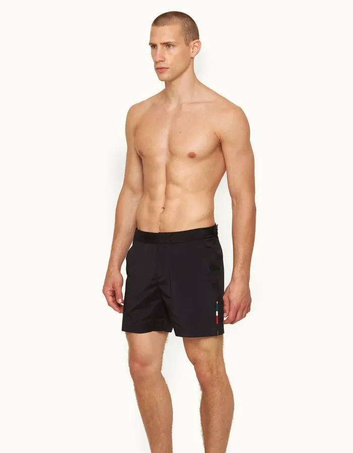 Men Orlebar Brown Swim Shorts Bulldog Bonded Black