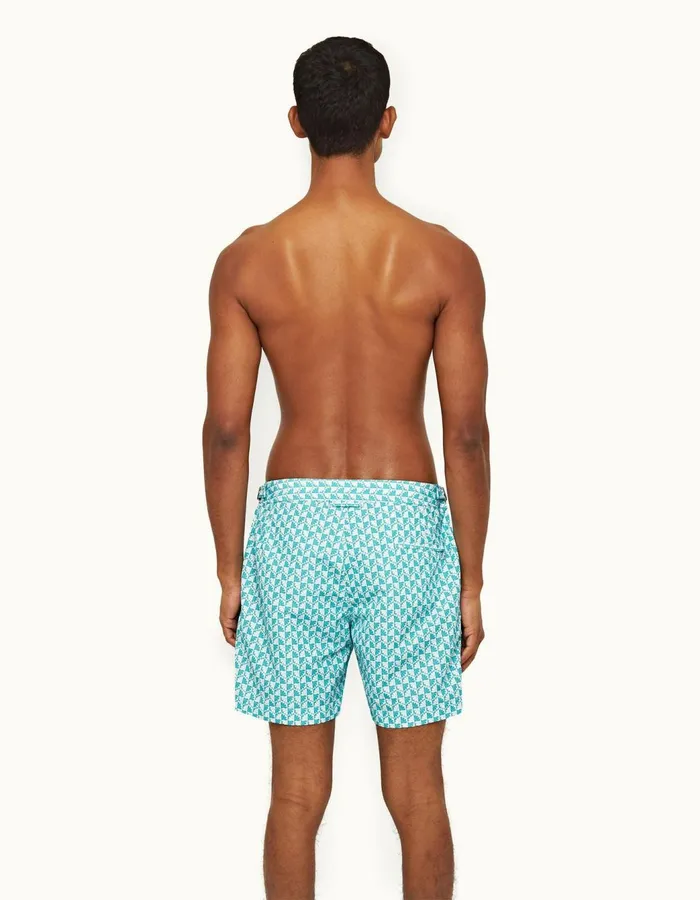 Men Orlebar Brown Swim Shorts Bulldog Crystal Seawhite