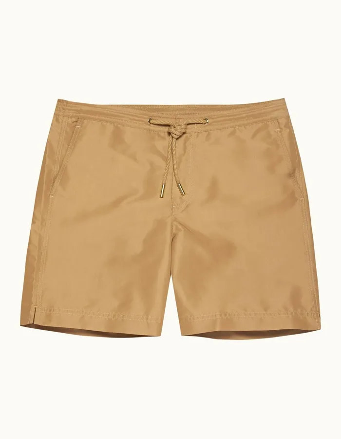 Men Orlebar Brown Swim Shorts Bulldog Drawcord Biscuit