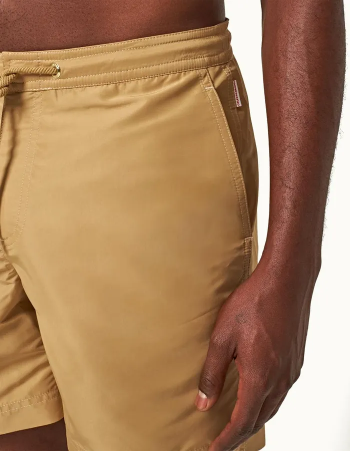 Men Orlebar Brown Swim Shorts Bulldog Drawcord Biscuit