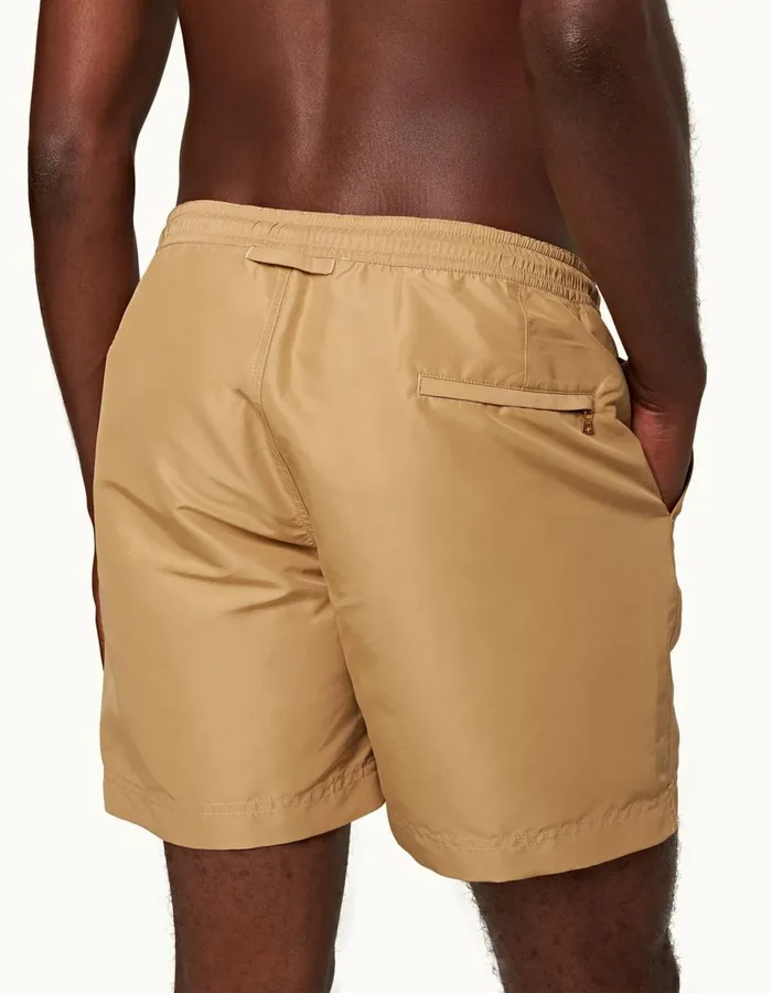 Men Orlebar Brown Swim Shorts Bulldog Drawcord Biscuit