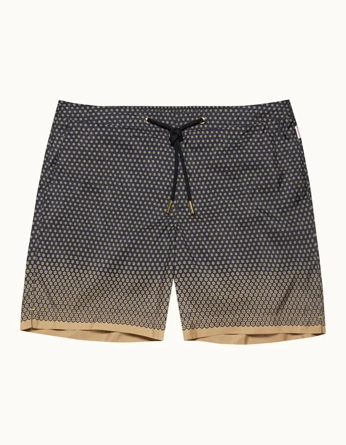 Men Orlebar Brown Swim Shorts Bulldog Drawcord Biscuitnight Iris