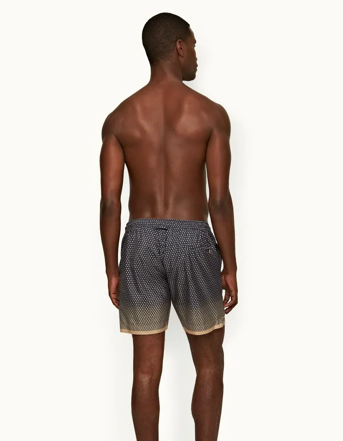 Men Orlebar Brown Swim Shorts Bulldog Drawcord Biscuitnight Iris