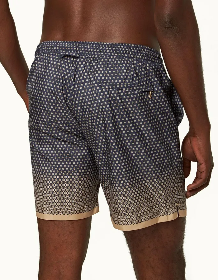Men Orlebar Brown Swim Shorts Bulldog Drawcord Biscuitnight Iris