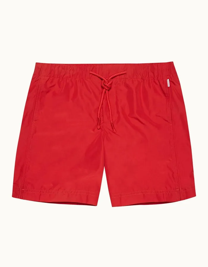 Men Orlebar Brown Swim Shorts Bulldog Drawcord Vermillion