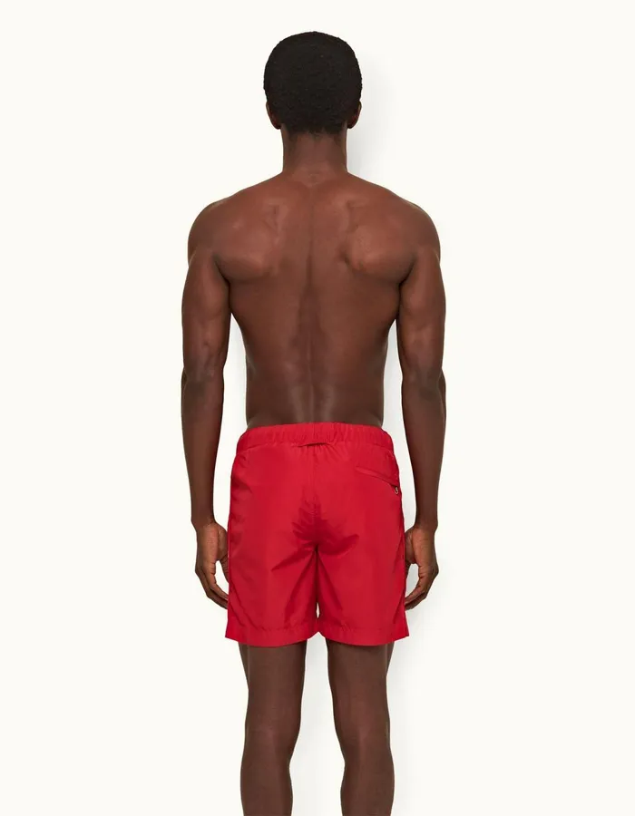 Men Orlebar Brown Swim Shorts Bulldog Drawcord Vermillion