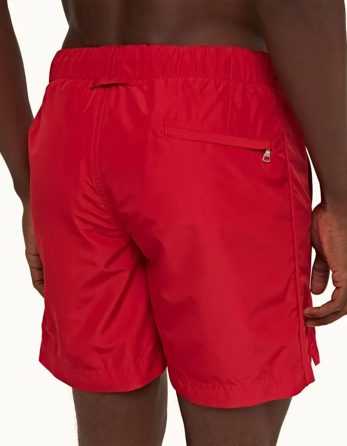 Men Orlebar Brown Swim Shorts Bulldog Drawcord Vermillion