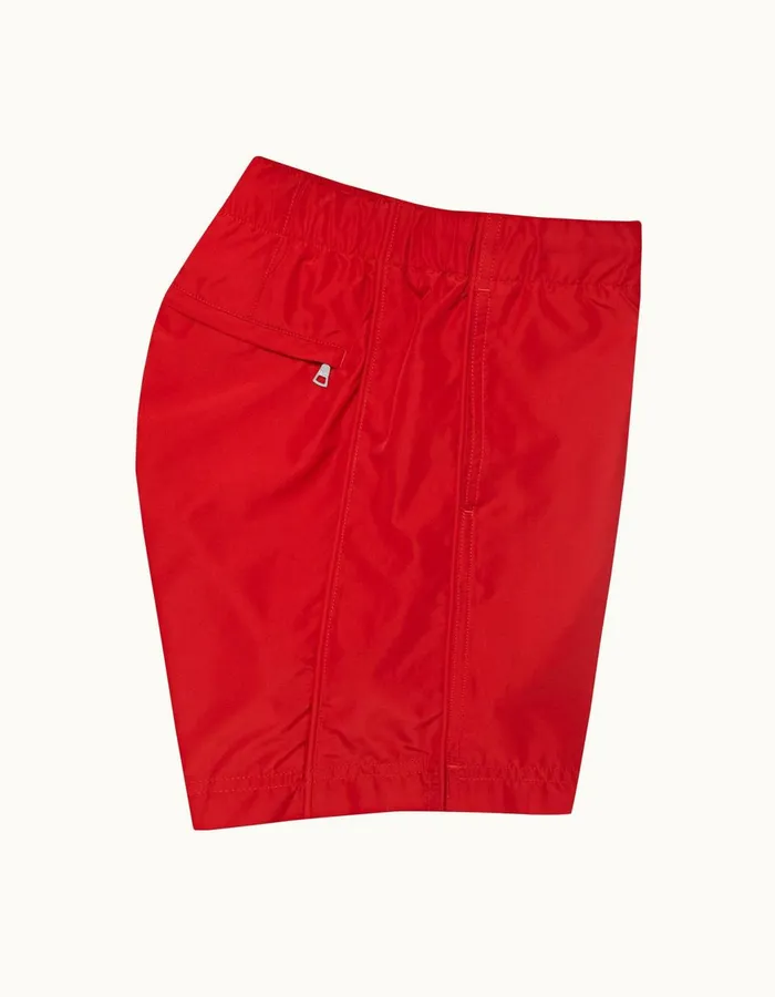 Men Orlebar Brown Swim Shorts Bulldog Drawcord Vermillion