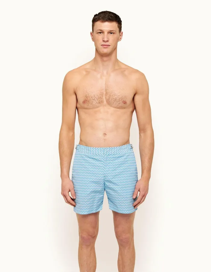 Men Orlebar Brown Swim Shorts Bulldog Horizon Bluecloud