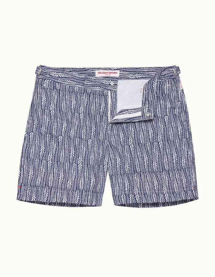 Men Orlebar Brown Swim Shorts Bulldog Lagoon Bluewhite