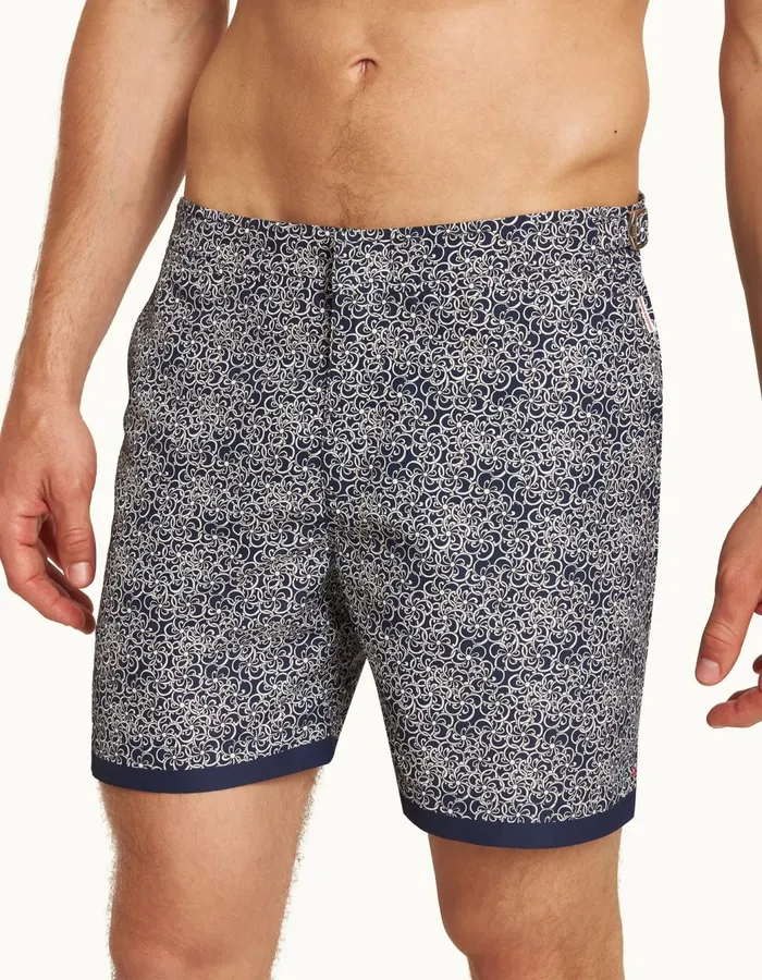 Men Orlebar Brown Swim Shorts Bulldog Midnight Navy