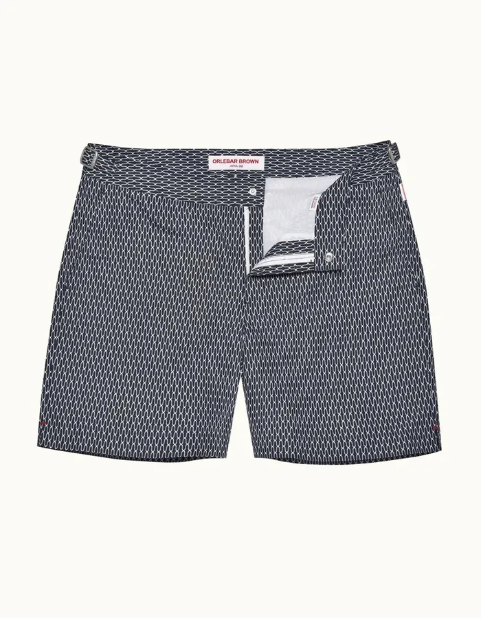 Men Orlebar Brown Swim Shorts Bulldog Midnight Navywhite