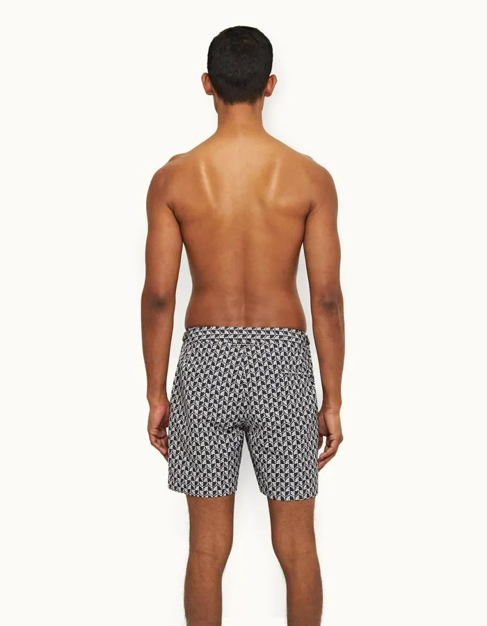 Men Orlebar Brown Swim Shorts Bulldog Navy White