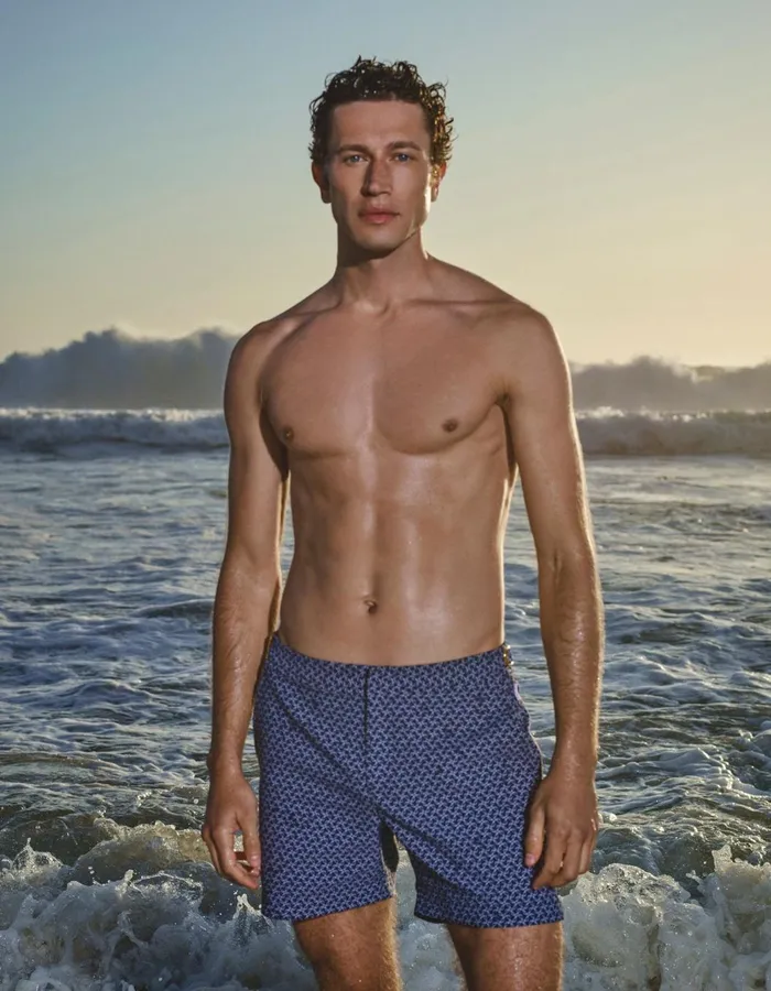 Men Orlebar Brown Swim Shorts Bulldog Night Iriswhite Sand