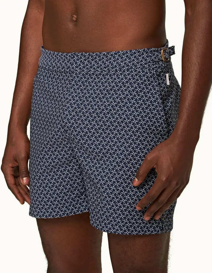 Men Orlebar Brown Swim Shorts Bulldog Night Iriswhite Sand