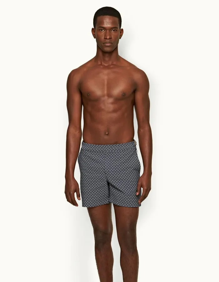 Men Orlebar Brown Swim Shorts Bulldog Night Iriswhite Sand