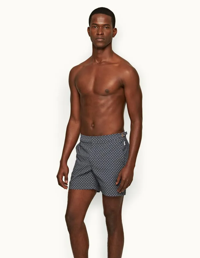 Men Orlebar Brown Swim Shorts Bulldog Night Iriswhite Sand