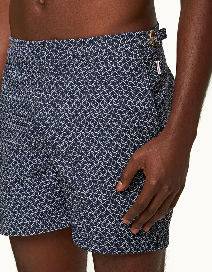 Men Orlebar Brown Swim Shorts Bulldog Night Iriswhite Sand