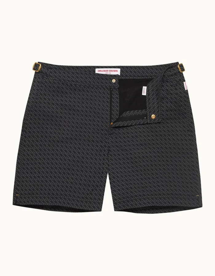 Men Orlebar Brown Swim Shorts Bulldog Piranha Grey