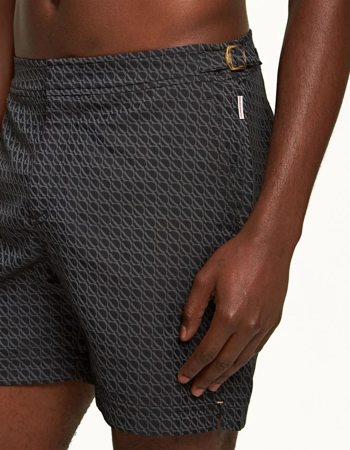 Men Orlebar Brown Swim Shorts Bulldog Piranha Grey