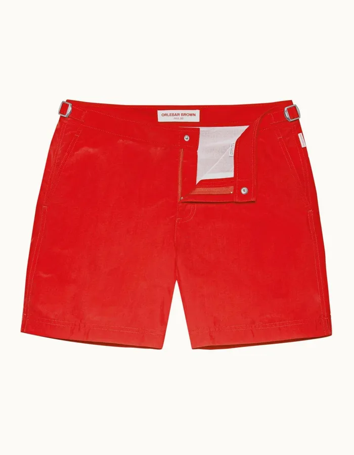 Men Orlebar Brown Swim Shorts Bulldog Rescue Red