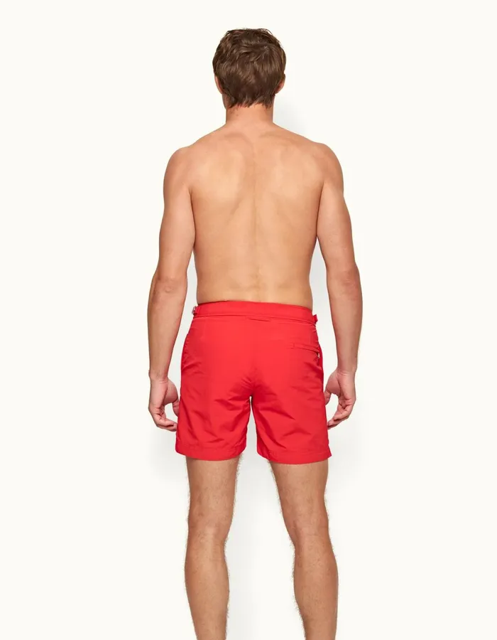 Men Orlebar Brown Swim Shorts Bulldog Rescue Red