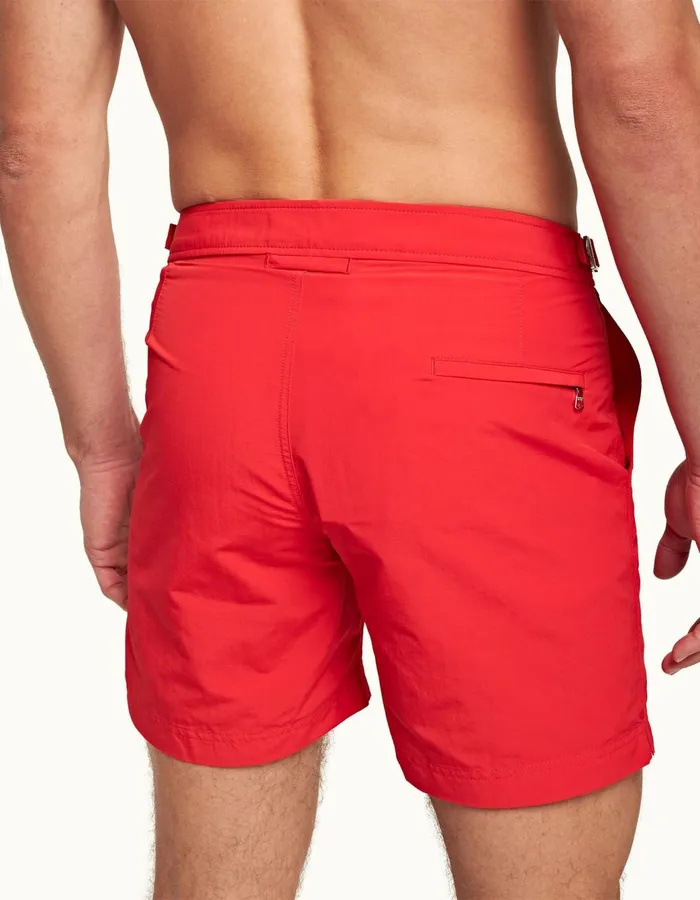 Men Orlebar Brown Swim Shorts Bulldog Rescue Red